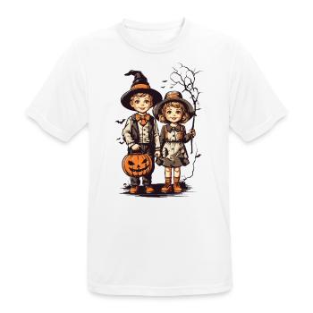 Vintage Halloween Kids Trick or Treat Fest - Men's Breathable T-Shirt - white - Front - AI Model Male 185 dark (185cm)