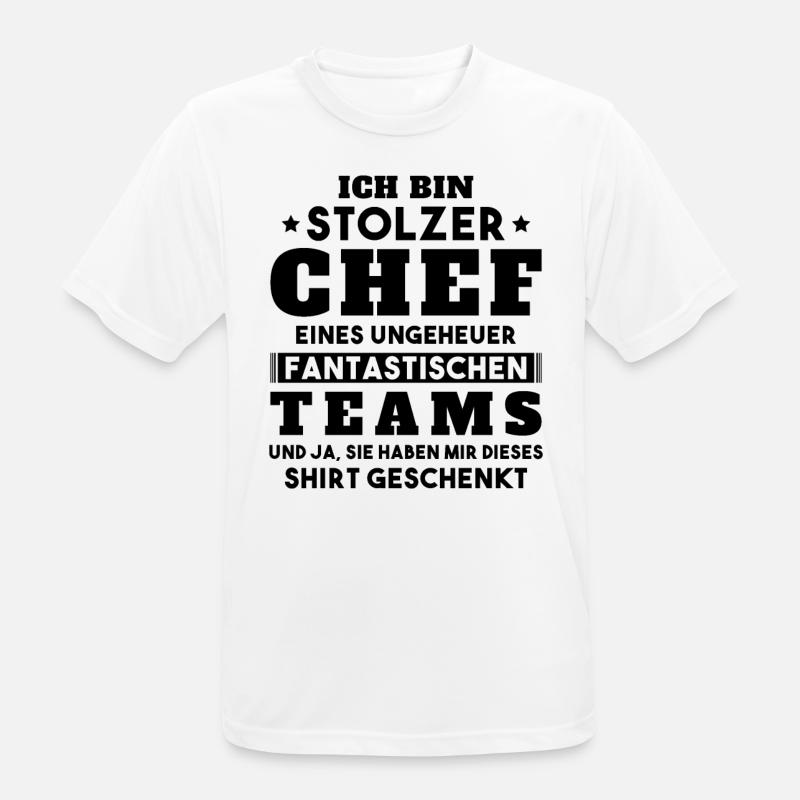Ich bin Stolzer Chef Geschenkidee - Männer T-Shirt atmungsaktiv - Weiß