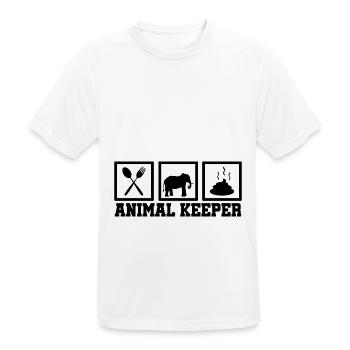 Retro Graphic Animal Keeper Zoo Keeper Animal Love - Männer T-Shirt atmungsaktiv - Weiß - Vorne - AI Model Male 185 dark (185cm)