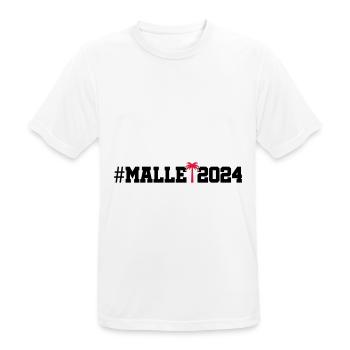 Malle 2024 - Männer T-Shirt atmungsaktiv - Weiß - Vorne - AI Model Male 185 dark (185cm)