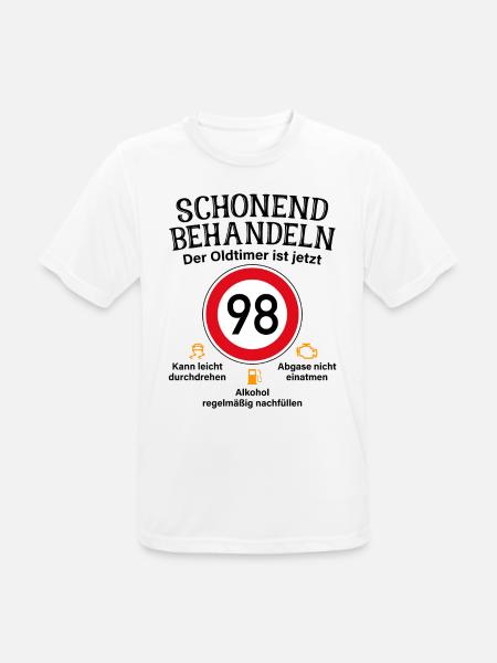 98. Geburtstag Schonend Behandeln Oldtimer Ist 98 - Männer T-Shirt atmungsaktiv - Weiß
