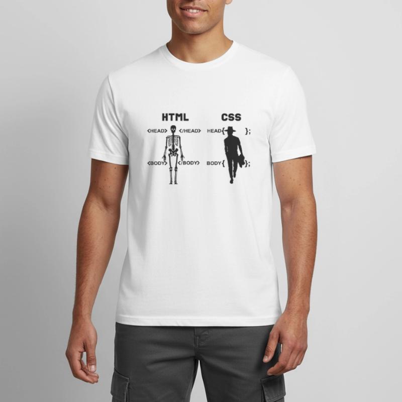 HTML vs CSS Programmiersprache Männer T-Shirt atmungsaktiv