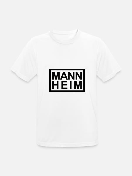 Mannheim - Männer T-Shirt atmungsaktiv - Weiß