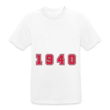 Numéro de l’année 1940 - T-shirt respirant Homme - blanc - Devant - AI Model Male 185 dark (185cm)