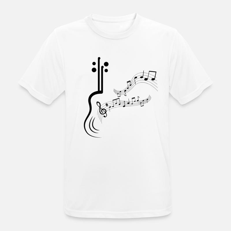 Musiknoter Musikmusikere Noder noder clef noder - Herre T-shirt svedtransporterende - hvid