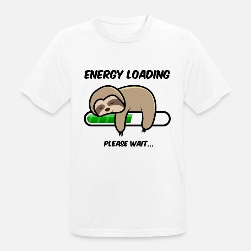 Sloth energy loading... please wait - Men's Breathable T-Shirt - white