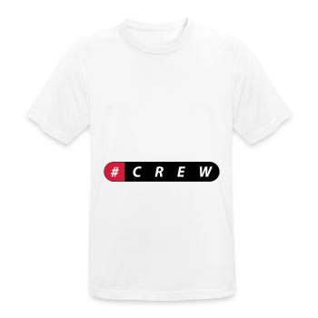 crew - Männer T-Shirt atmungsaktiv - Weiß - Vorne - AI Model Male 185 dark (185cm)
