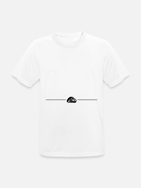 Eheringe Ringe Hochzeit Linie - Männer T-Shirt atmungsaktiv - Weiß