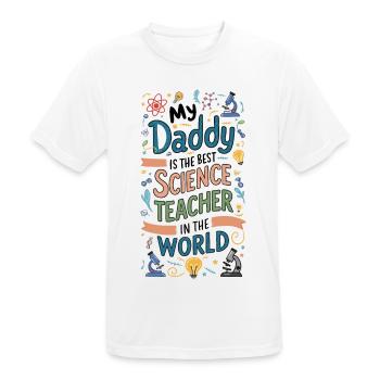 Mon père est le meilleur professeur de sciences - T-shirt respirant Homme - blanc - Devant - AI Model Male 185 dark (185cm)