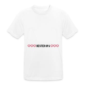 Bester Opa Herz Liebe - Männer T-Shirt atmungsaktiv - Weiß - Vorne - AI Model Male 185 dark (185cm)