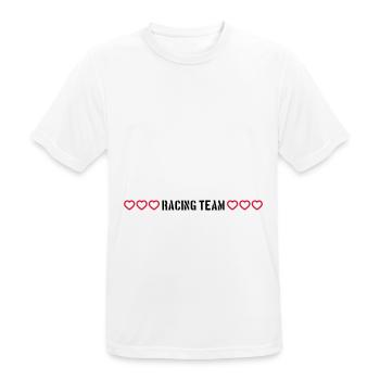 Cœur de l’équipe de course - T-shirt respirant Homme - blanc - Devant - AI Model Male 185 dark (185cm)