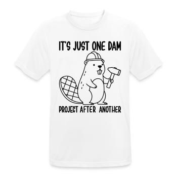 It's Just one Dam Project After Another - Männer T-Shirt atmungsaktiv - Weiß - Vorne - AI Model Male 185 dark (185cm)
