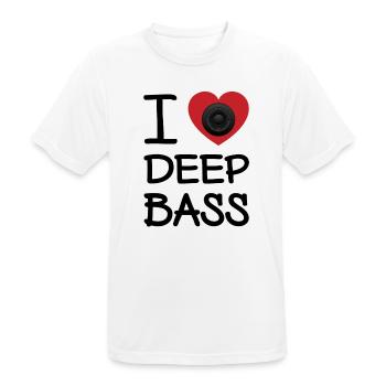 J'ADORE LA BASSE PROFONDE - T-shirt respirant Homme - blanc - Devant - AI Model Male 185 dark (185cm)