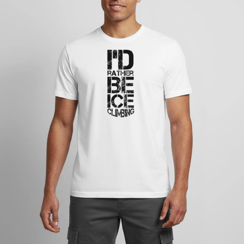 Eisklettern Eistour Eiswand Eiskletterer Eispickel Männer T-Shirt atmungsaktiv