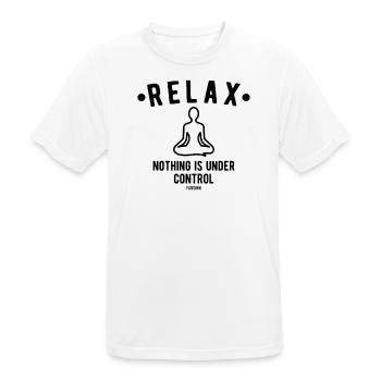 Buddhism God Religion Yoga Gift - Men's Breathable T-Shirt - white - Front - AI Model Male 185 dark (185cm)