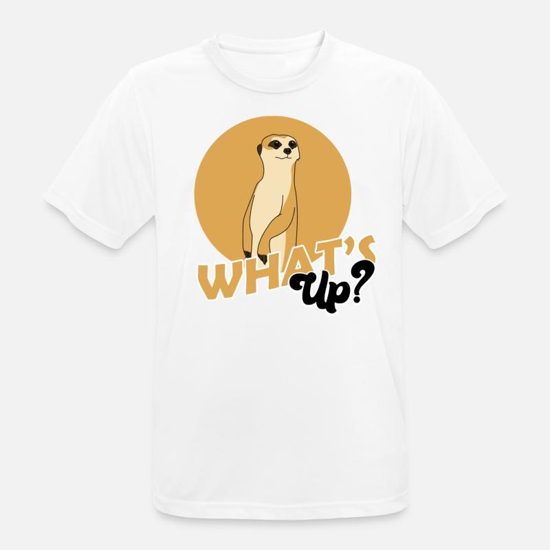 Erdmännchen, Erdmännchen süss, Erdmännchen Wache - Männer T-Shirt atmungsaktiv - Weiß