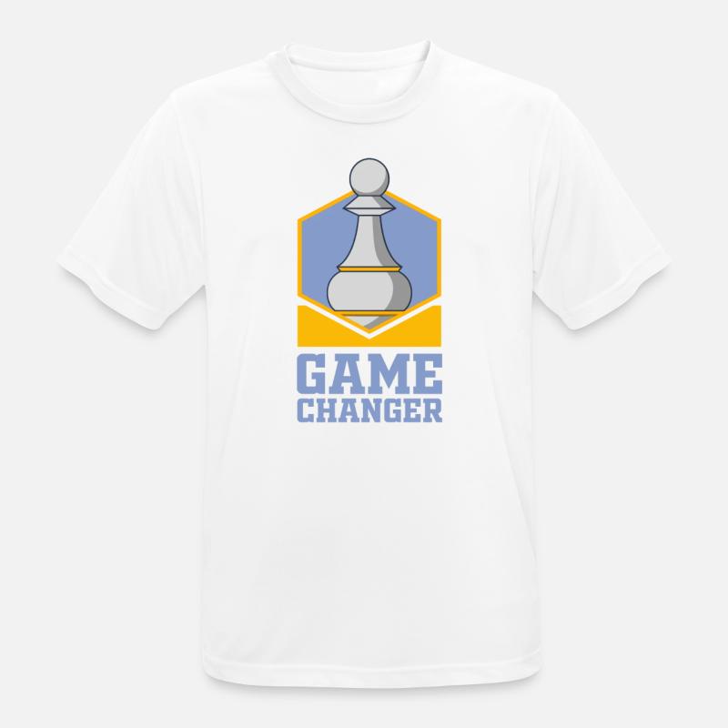 Échecs, échecs d'échecs, échecs d'échecs - T-shirt respirant Homme - blanc