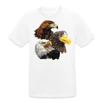Birds of prey - Men's Breathable T-Shirt - white - Front - AI Model Male 185 dark (185cm)