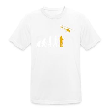 Evolution RC Hélicoptère commandé à distance Modéliser - T-shirt respirant Homme - blanc - Devant - AI Model Male 185 dark (185cm)