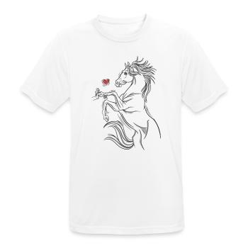 Horse Girl Horses Love Riding Horse Fool - Men's Breathable T-Shirt - white - Front - AI Model Male 185 dark (185cm)