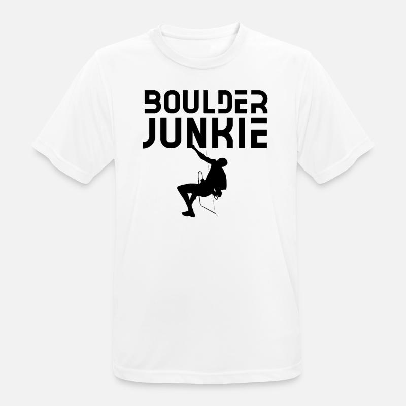 Boulder Junkie Bouldering Boulderer Boulderer - Men's Breathable T-Shirt - white