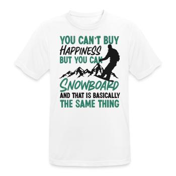 Snowboarding Snowboard You Can'T - Men's Breathable T-Shirt - white - Front - AI Model Male 185 dark (185cm)