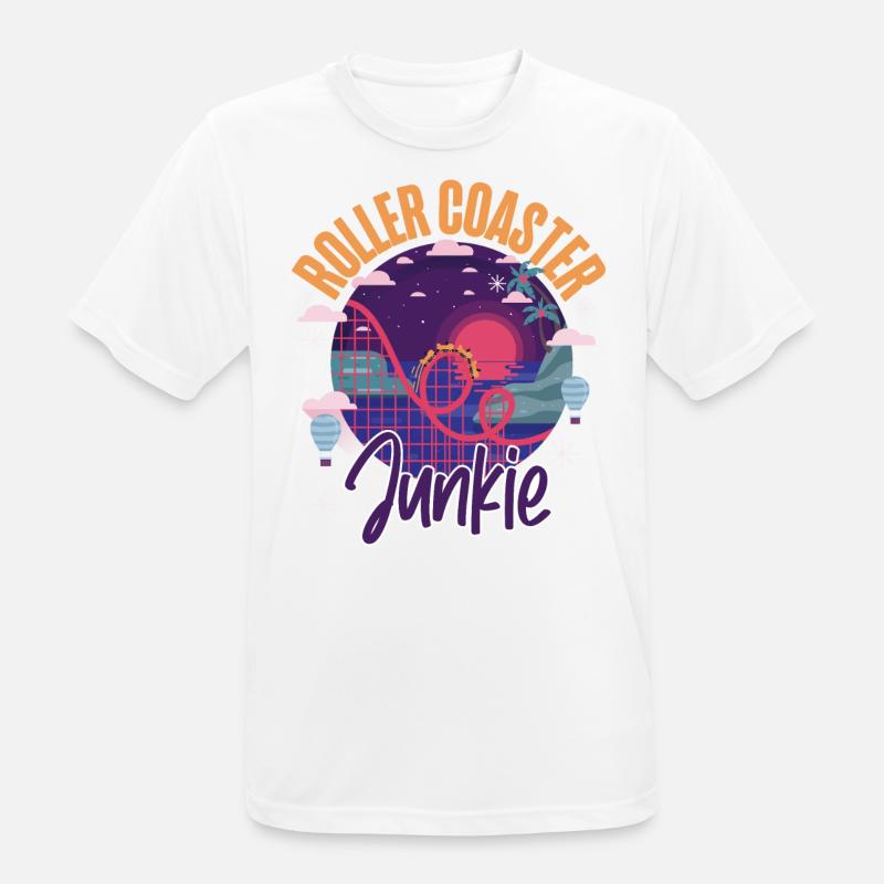 Roller Coaster Roller Coaster - Men's Breathable T-Shirt - white