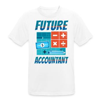 Accountant Bookkeeper Accounting - Men's Breathable T-Shirt - white - Front - AI Model Male 185 dark (185cm)