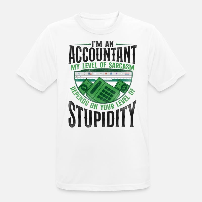 Comptable Comptable Comptable Comptabilité - T-shirt respirant Homme - blanc