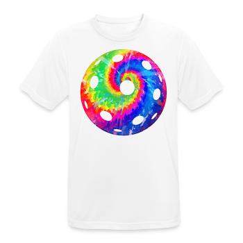 Pickleball Tie Dye Retro 80s 90s - Men's Breathable T-Shirt - white - Front - AI Model Male 185 dark (185cm)