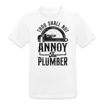 Plomberie Plombier Christian Vintage - T-shirt respirant Homme - blanc - Devant - AI Model Male 185 dark (185cm)