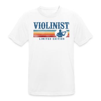 Violin Violinist Retro Vintage - Männer T-Shirt atmungsaktiv - Weiß - Vorne - AI Model Male 185 dark (185cm)