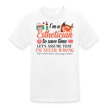 Cute Licensed Esthetician Skincare - Männer T-Shirt atmungsaktiv - Weiß - Vorne - AI Model Male 185 dark (185cm)