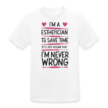 Cute Licensed Esthetician Skincare - Männer T-Shirt atmungsaktiv - Weiß - Vorne - AI Model Male 185 dark (185cm)