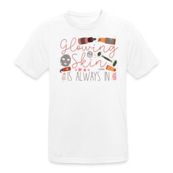 Cute Licensed Esthetician Skincare - Männer T-Shirt atmungsaktiv - Weiß - Vorne - AI Model Male 185 dark (185cm)