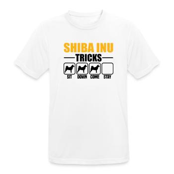 Astuces Shiba Inu - T-shirt respirant Homme - blanc - Devant - AI Model Male 185 dark (185cm)
