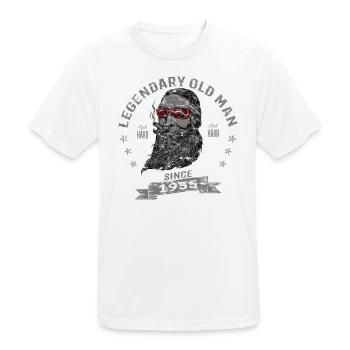 1955 Anniversaire Légendaire Vieil Homme - T-shirt respirant Homme - blanc - Devant - AI Model Male 185 dark (185cm)