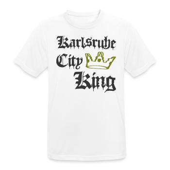 Karlsruhe City King - Männer T-Shirt atmungsaktiv - Weiß - Vorne - AI Model Male 185 dark (185cm)