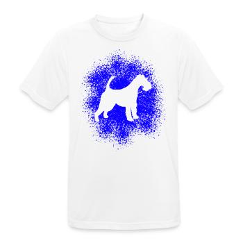 Drahthaar-Foxterrier für Hundeliebhaber - Männer T-Shirt atmungsaktiv - Weiß - Vorne - AI Model Male 185 dark (185cm)