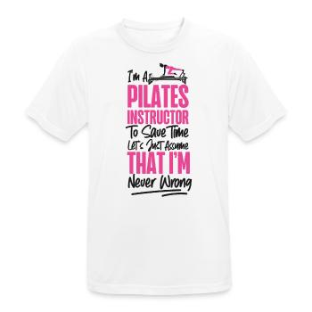 Pilates Instructor Teacher I'm A - Männer T-Shirt atmungsaktiv - Weiß - Vorne - AI Model Male 185 dark (185cm)