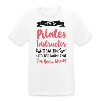 Pilates Instructor Teacher I'm A - Männer T-Shirt atmungsaktiv - Weiß - Vorne - AI Model Male 185 dark (185cm)