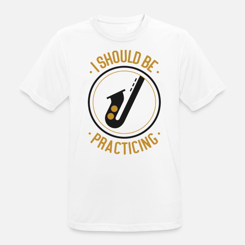 Saxophone I Should Be Practicing - Männer T-Shirt atmungsaktiv - Weiß