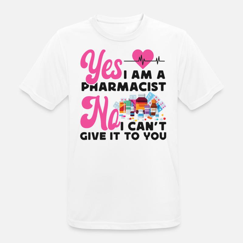 Pharmacy Tech Technician - Männer T-Shirt atmungsaktiv - Weiß