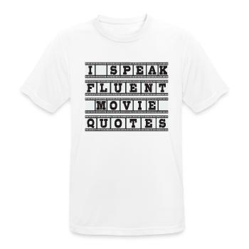 I speak fluent movie quotes - Men's Breathable T-Shirt - white - Front - AI Model Male 185 dark (185cm)