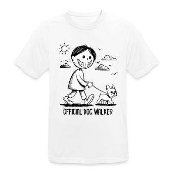 Bouledogue français Chien de compagnie Amoureux des animaux - T-shirt respirant Homme - blanc - Devant - AI Model Male 185 dark (185cm)