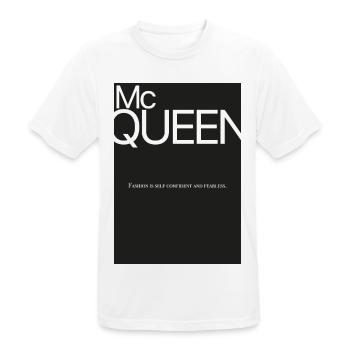 McQueen Quote - Fashion is confident - Men's Breathable T-Shirt - white - Front - AI Model Male 185 dark (185cm)
