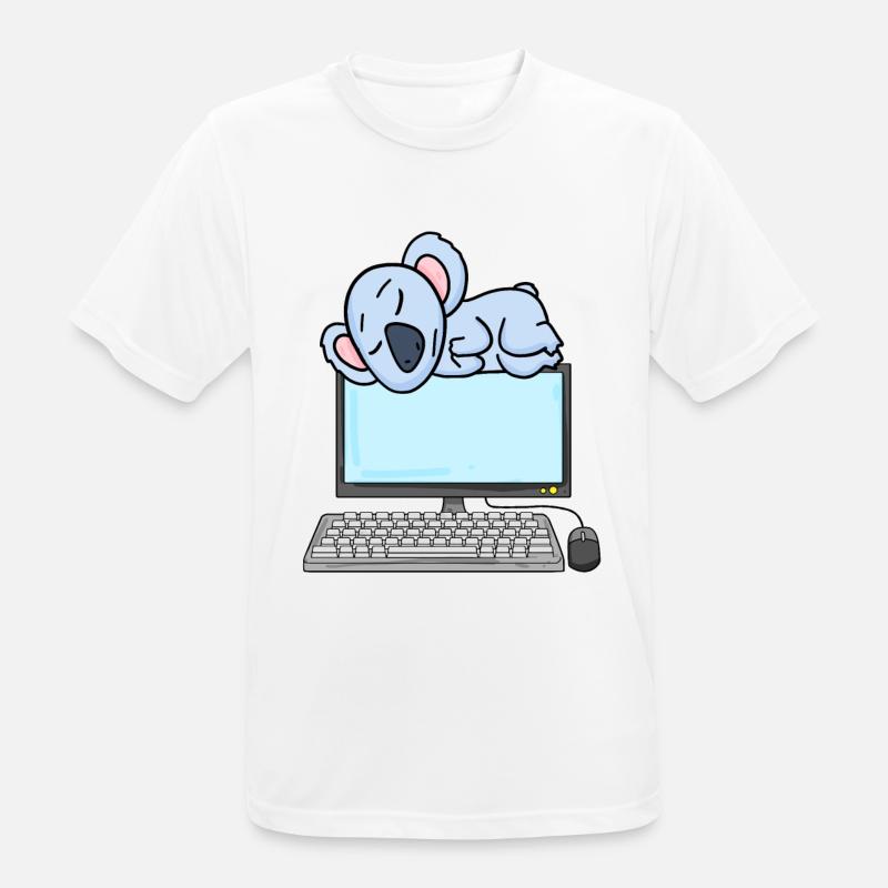 Koala Computer Nerd Programmer Gift - Men's Breathable T-Shirt - white