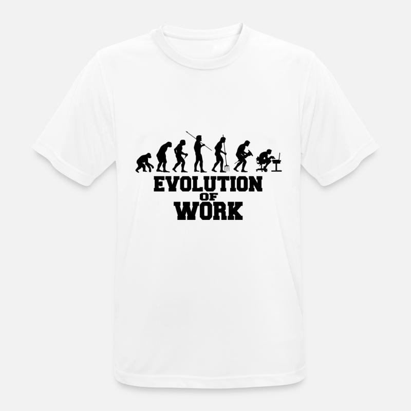 Evolution of Work Gift - Men's Breathable T-Shirt - white