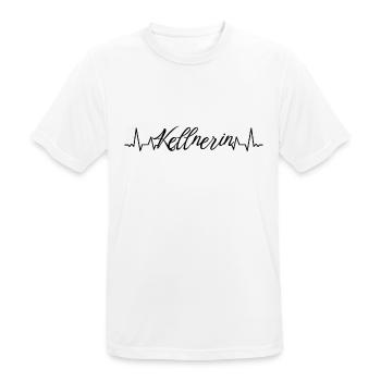 Gastronom-Wirt Herzschlag Kellnerin - Männer T-Shirt atmungsaktiv - Weiß - Vorne - AI Model Male 185 dark (185cm)