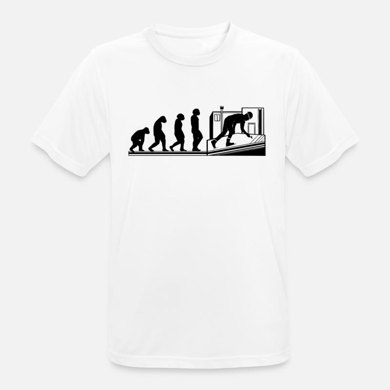 Dachdecker Handwerker Evolution Dachdeckerin - Männer T-Shirt atmungsaktiv - Weiß